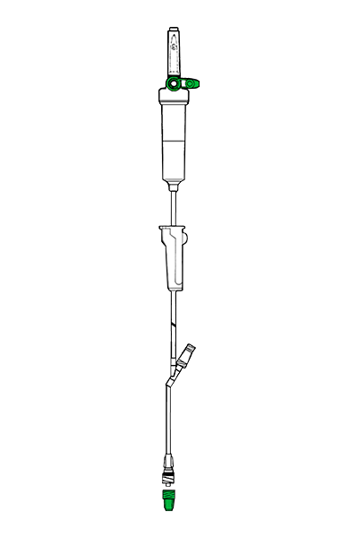 Admin system of serums with Bidirectional Valve in Y and mobile Luer Lock